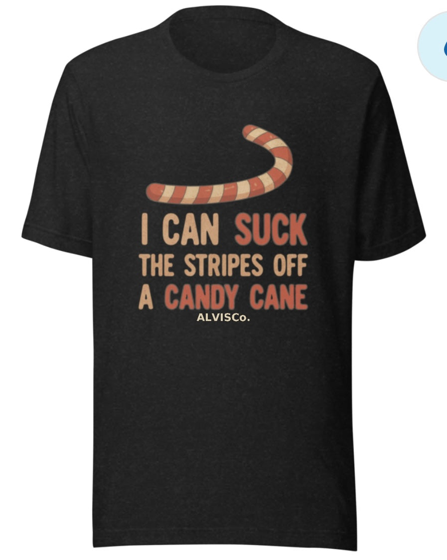 Candy Cane Stripes Sucker – ALVISCo Naughty Christmas Tee