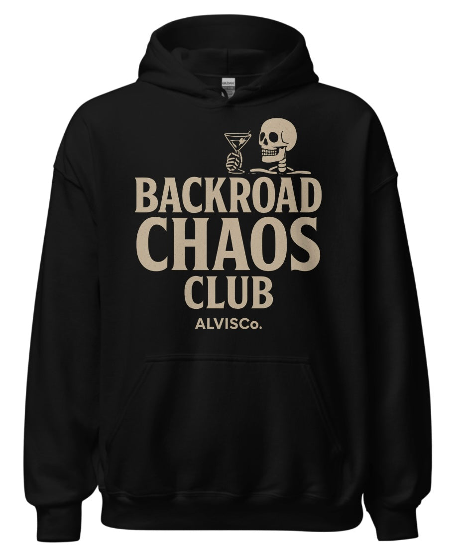 Backroad Chaos Club Hoodie – Bone Ink Edition