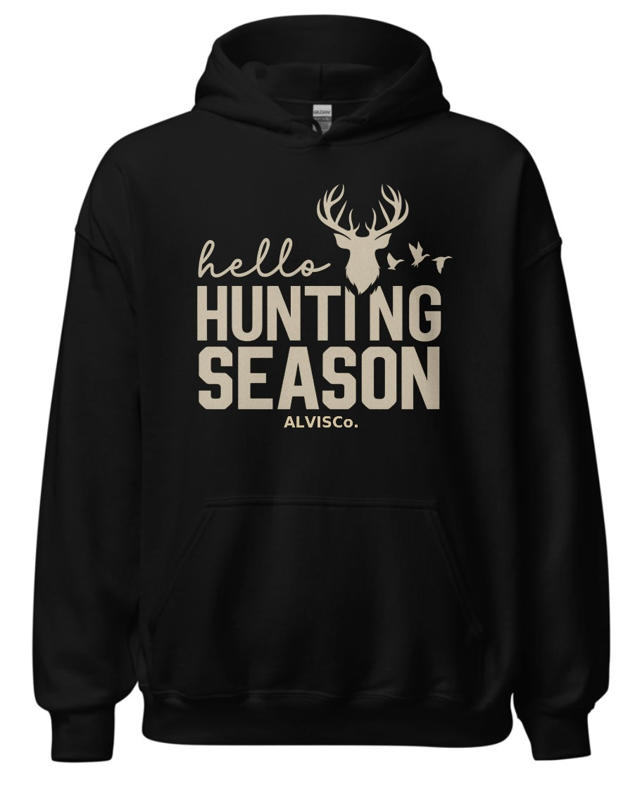 Hello Hunting Season” Hoodie – Bone Ink Outdoors Edition