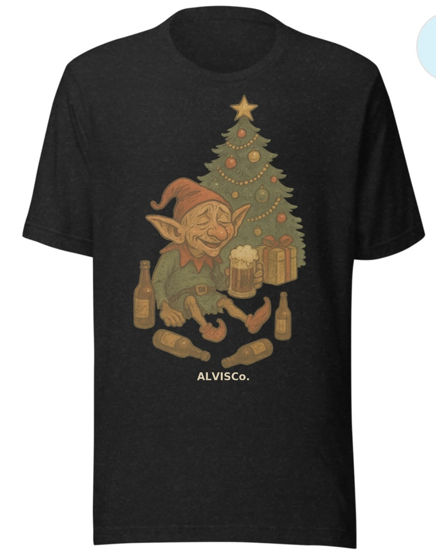 Drunk Elf Christmas – ALVISCo Holiday Chaos Tee