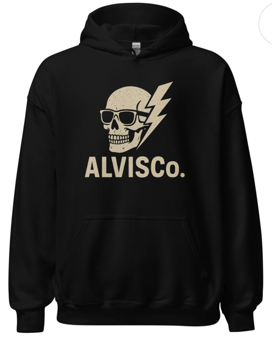 Skull & Lightning Hoodie – Rebel Energy Edition