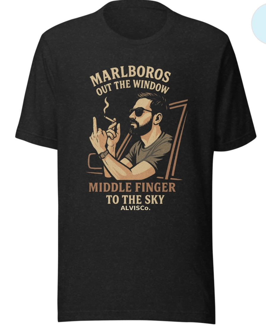 Marlboros Out the Window” Badass Driver Tee – ALVISCo.