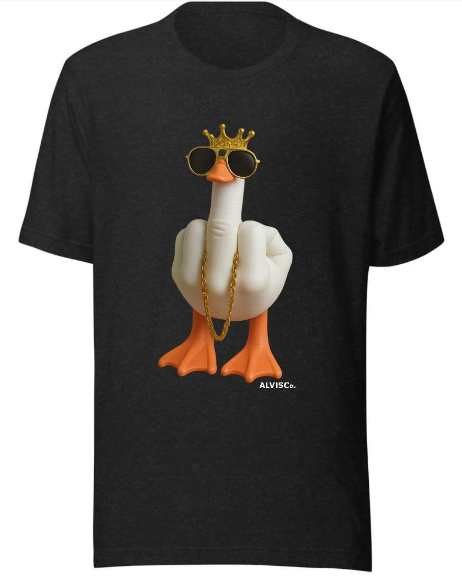 King Duck Middle Finger T-Shirt – ALVISCo.™ Savage Graphic Tee